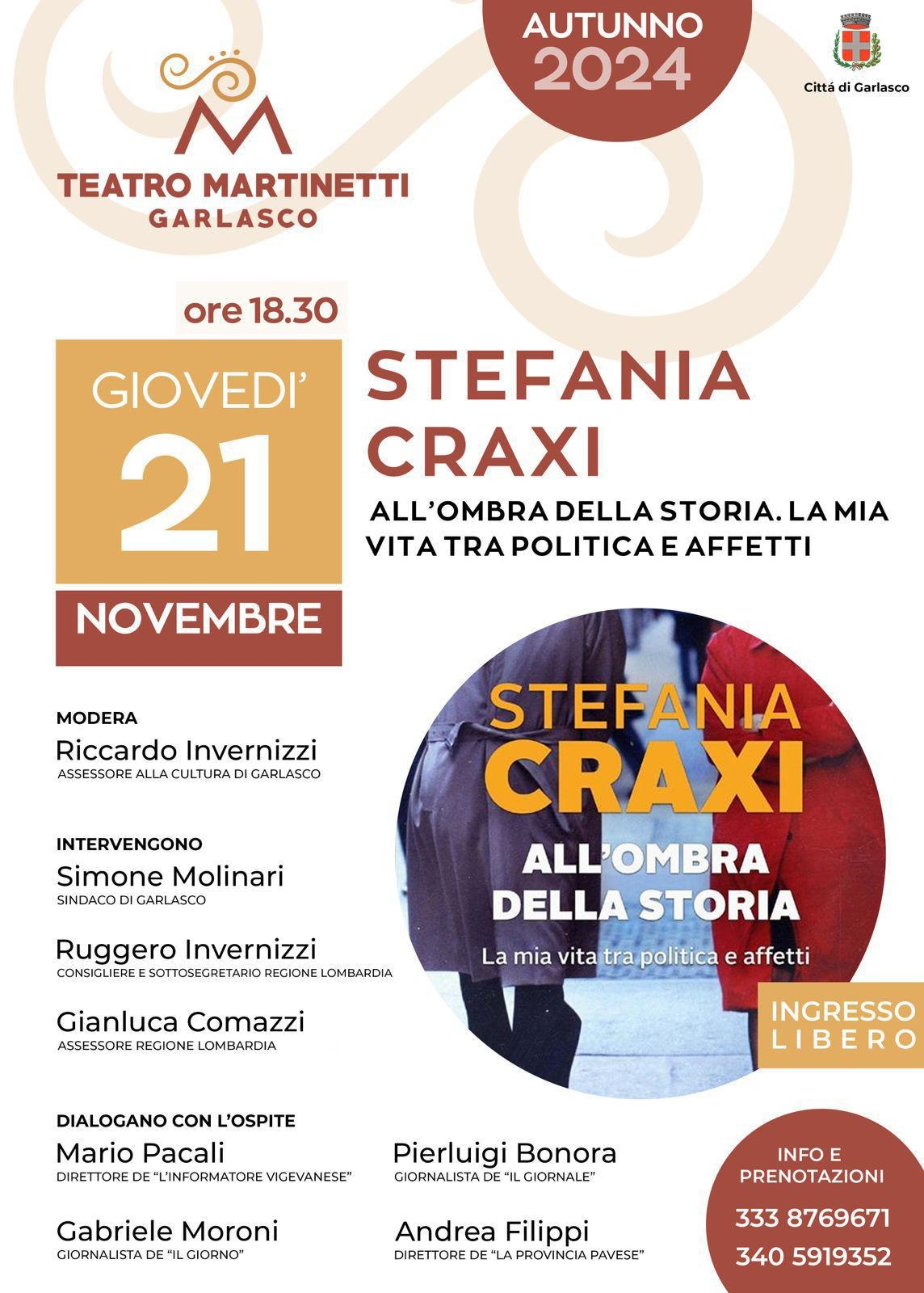 Presentazione del libro All’Ombra della Storia a Garlasco